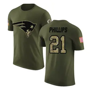 Men's Adrian Phillips New England Patriots Olive Salute to Service Legend T-Shirt