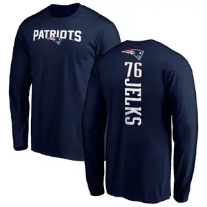 Men's Andrew Jelks New England Patriots Backer Long Sleeve T-Shirt - Navy