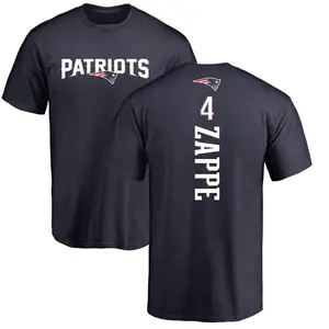 Men's Bailey Zappe New England Patriots Backer T-Shirt - Navy