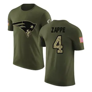 Men's Bailey Zappe New England Patriots Olive Salute to Service Legend T-Shirt