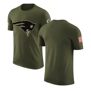 Men's Blank New England Patriots Olive Salute to Service Legend T-Shirt