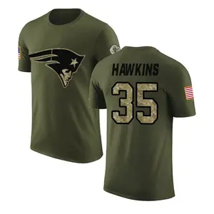 Men's Brad Hawkins New England Patriots Olive Salute to Service Legend T-Shirt