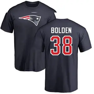 Men's Brandon Bolden New England Patriots Name & Number Logo T-Shirt - Navy