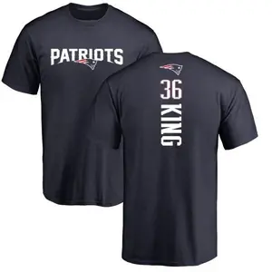 Men's Brandon King New England Patriots Backer T-Shirt - Navy