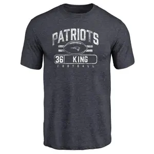 Men's Brandon King New England Patriots Flanker Tri-Blend T-Shirt - Navy