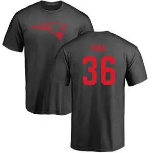 Men's Brandon King New England Patriots One Color T-Shirt - Ash