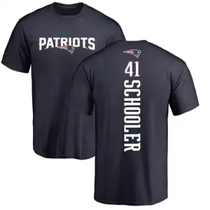 Men's Brenden Schooler New England Patriots Backer T-Shirt - Navy