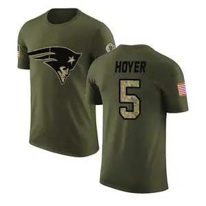 Men's Brian Hoyer New England Patriots Olive Salute to Service Legend T-Shirt