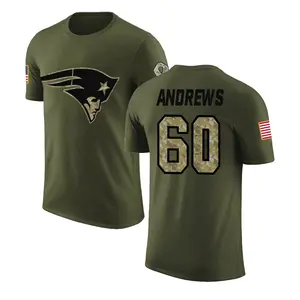Men's David Andrews New England Patriots Olive Salute to Service Legend T-Shirt