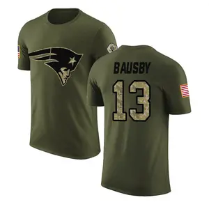 Men's De'Vante Bausby New England Patriots Olive Salute to Service Legend T-Shirt