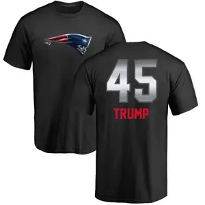 Men's Donald Trump New England Patriots Midnight Mascot T-Shirt - Black
