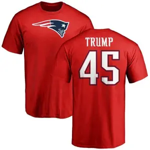 Men's Donald Trump New England Patriots Name & Number Logo T-Shirt - Red