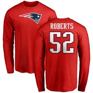 Men's Elandon Roberts New England Patriots Name & Number Logo Long Sleeve T-Shirt - Red