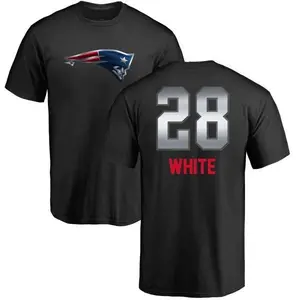 Men's James White New England Patriots Midnight Mascot T-Shirt - Black