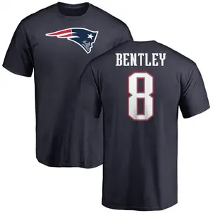 Men's Ja'Whaun Bentley New England Patriots Name & Number Logo T-Shirt - Navy