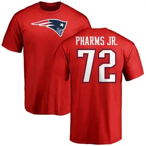 Men's Jeremiah Pharms Jr. New England Patriots Name & Number Logo T-Shirt - Red