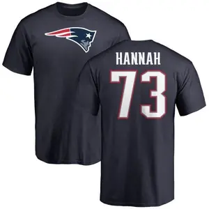 Men's John Hannah New England Patriots Name & Number Logo T-Shirt - Navy