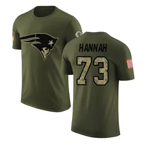 Men's John Hannah New England Patriots Olive Salute to Service Legend T-Shirt