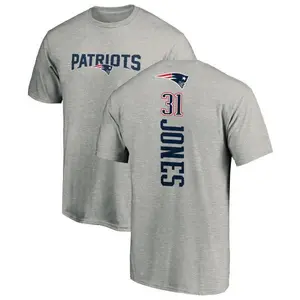 Men's Jonathan Jones New England Patriots Backer T-Shirt - Ash
