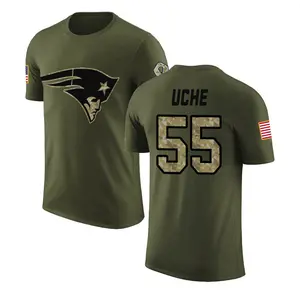 Men's Josh Uche New England Patriots Olive Salute to Service Legend T-Shirt