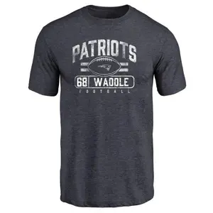 Men's LaAdrian Waddle New England Patriots Flanker Tri-Blend T-Shirt - Navy
