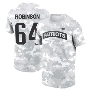 Men's Layden Robinson New England Patriots Arctic Camo 2024 Salute to Service Performance T-Shirt