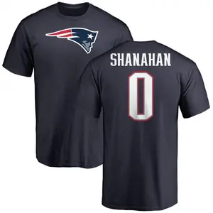Men's Liam Shanahan New England Patriots Name & Number Logo T-Shirt - Navy