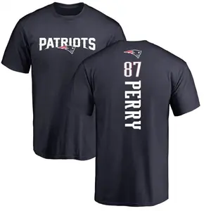 Men's Malcolm Perry New England Patriots Backer T-Shirt - Navy