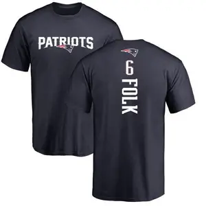 Men's Nick Folk New England Patriots Backer T-Shirt - Navy