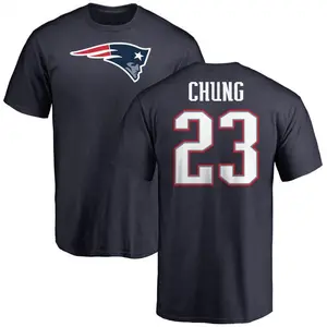 Men's Patrick Chung New England Patriots Name & Number Logo T-Shirt - Navy