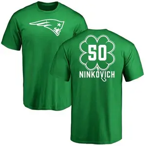 Men's Rob Ninkovich New England Patriots Green St. Patrick's Day Name & Number T-Shirt