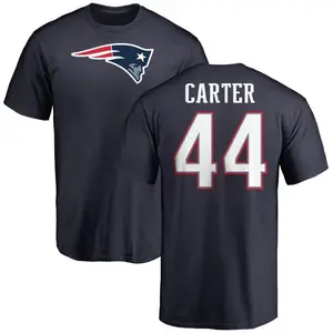 Men's Ron'Dell Carter New England Patriots Name & Number Logo T-Shirt - Navy