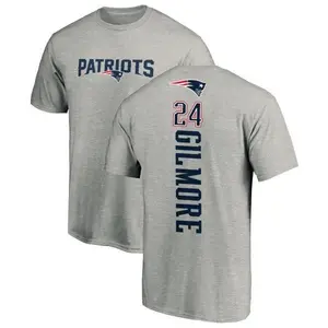 Men's Stephon Gilmore New England Patriots Backer T-Shirt - Ash