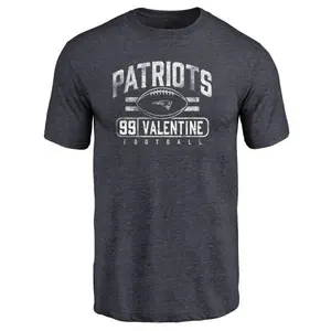 Men's Vincent Valentine New England Patriots Flanker Tri-Blend T-Shirt - Navy