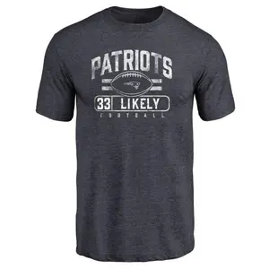 Men's William Likely New England Patriots Flanker Tri-Blend T-Shirt - Navy