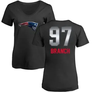 Women's Alan Branch New England Patriots Midnight Mascot T-Shirt - Black