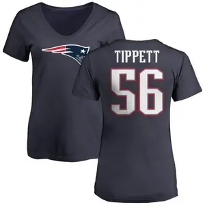 Women's Andre Tippett New England Patriots Name & Number Logo T-Shirt - Navy
