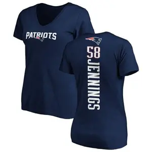 Women's Anfernee Jennings New England Patriots Backer Slim Fit T-Shirt - Navy