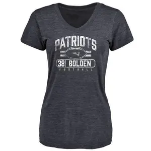 Women's Brandon Bolden New England Patriots Flanker Tri-Blend T-Shirt - Navy