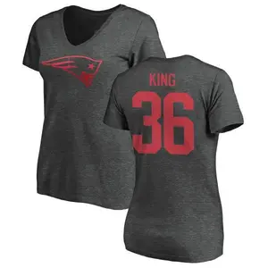 Women's Brandon King New England Patriots One Color T-Shirt - Ash