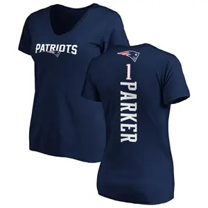 Women's DeVante Parker New England Patriots Backer Slim Fit T-Shirt - Navy