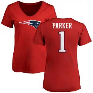 Women's DeVante Parker New England Patriots Name & Number Logo Slim Fit T-Shirt - Red
