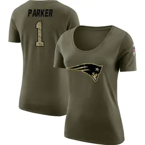 Women's DeVante Parker New England Patriots Salute to Service Olive Legend Scoop Neck T-Shirt