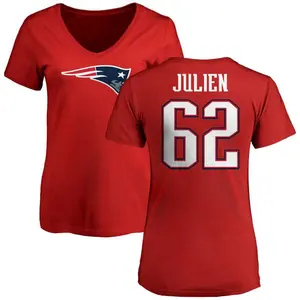 Women's Jake Julien New England Patriots Name & Number Logo Slim Fit T-Shirt - Red