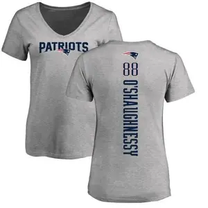Women's James O'Shaughnessy New England Patriots Backer V-Neck T-Shirt - Ash