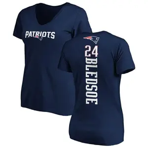 Women's Joshuah Bledsoe New England Patriots Backer Slim Fit T-Shirt - Navy
