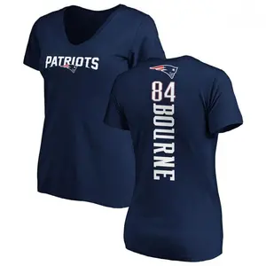 Women's Kendrick Bourne New England Patriots Backer Slim Fit T-Shirt - Navy