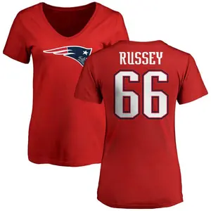 Women's Kody Russey New England Patriots Name & Number Logo Slim Fit T-Shirt - Red