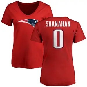 Women's Liam Shanahan New England Patriots Name & Number Logo Slim Fit T-Shirt - Red