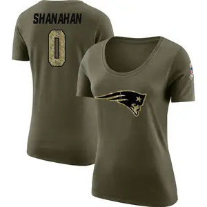Women's Liam Shanahan New England Patriots Salute to Service Olive Legend Scoop Neck T-Shirt